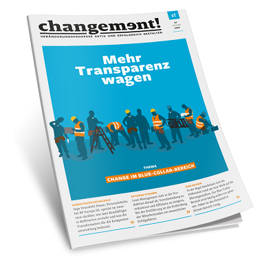 Titelseite changement! Oktober-Heft 2023: Change im Blue-Collar-Bereich